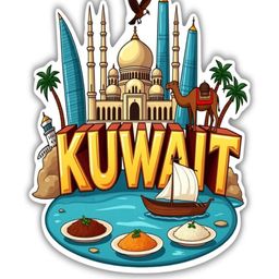 Kuwait Country Theme Souvenir Wooden Refrigerator Stylish Fridge Magnet-image-81