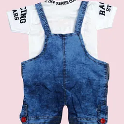 BAESD Infants Short Dungaree With Printed T-Shirt image 2