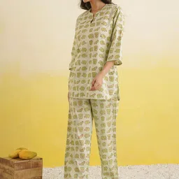 GOODHAND Printed Pure Cotton Tunic & Trousers Co-ords image 5