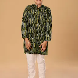 The Mini Trunk Boys Printed Kurta with Trousers-48
