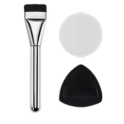RANOREUltra Thin Foundation Applicator Brush & Puff With Case Set-101