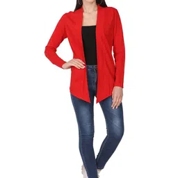 FARICON Women Longline Shrug-27