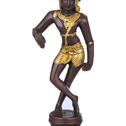 Exotic India Brown & Gold-Toned Vrishavahana Shiva Religious Idol Showpiece-image-76