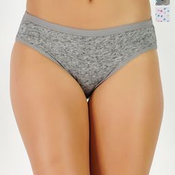 GOTO Women Pack Of 3 Mid Rise Bikini Briefs Cotton-Print-penty Army MGrey White Dot 3ps-image-70