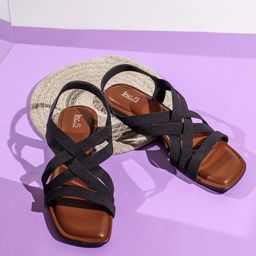 Inc 5 Women Striped Open Toe Flats with Bows-picture-6