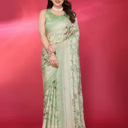 CATCHY FOREVER Floral Brasso Designer Saree-29
