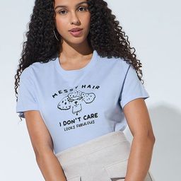 Outzidr Women Typography Printed Round Neck Cotton T-shirt-picture-13