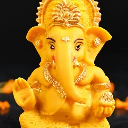 HINDCRAFT Yellow Lord Ganesha Idol Showpiece-picture-49
