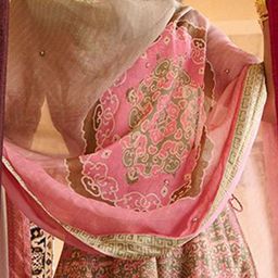 SAUNDH Printed Ready to Wear Lehenga & Semi-Stitched Blouse With Dupatta image 3