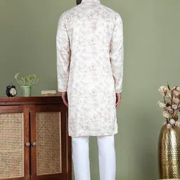 Anouk Men Ethnic Motifs Printed Regular Sequinned Kurta with Pyjamas image 4
