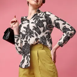 leriya fashion Women Regular Fit Floral Print Slim Collar Casual Shirt-picture-46