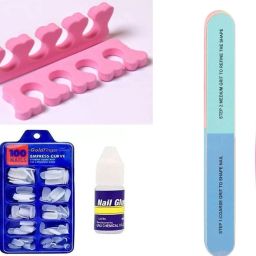 combo nail accessories nail sapertor, nails with glue nail filer & buffer-24