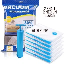 5Pack Vacuum Compression Storage Bags With Pump,Space Saver Sealer Bag P125 Travel Storage Vacuum Bags-image-63