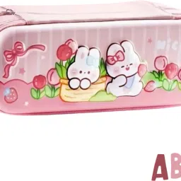 classroom gift bunny case trending rabbit box child rabbit pencil case Nice, Rabbit Garden Art EVA Pencil Box-picture-12