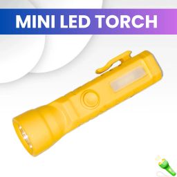 USB Rechargeable Torch with Ultra-Bright LED Front and Side Angle COBB LightT153 Torch-image-35