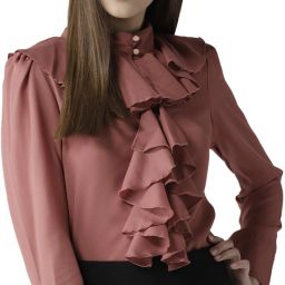 Women Regular Fit Solid Mandarin Collar Formal Shirt-image-37