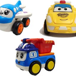 Unbreakable Four-Wheel Drive Friction Powered Diecast Toy Set-D37-35