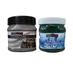 FEELHIGH 2Pcs Charcoal Scrub & Ice Blue Face Scrub & Exfoliators 500 ml Each-11