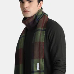Jack & Jones Checked Printed Frayed Acrylic Scarf-picture-11