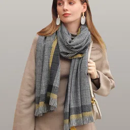 JC Collection Women Yellow & Grey Printed Scarf-picture-24