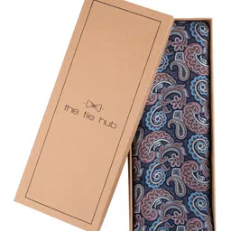 The Tie Hub Men Paisley Printed Silk Scarf-image-68