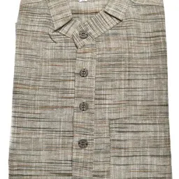 Men Solid Khadi Cotton Straight Kurta-image-44