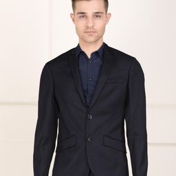 park avenue Men Solid Single Breasted Formal Blazer-picture-35