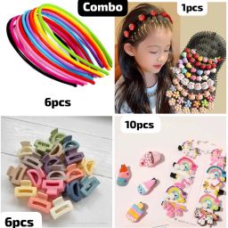 Baby girl hair accessories hair clips claw clips zigzag hair comb hair bands Hair Accessory Set-image-23