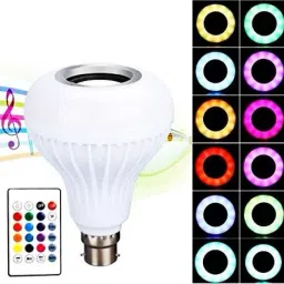 Afiya Enterprises 18 Colour Changing Smart Led Music Bulb Remote Controller Bluetooth Music Bulb With 7W LED And 3W Speaker For Party Home Decor Music Bulb WIth Remote Smart Bulb image 4
