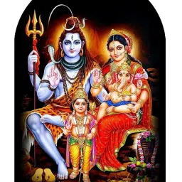 Shiv Parivar idol for Car Dashboard home Temple Pooja Office Study Table Decorative Showpiece - 8 cm-image-37