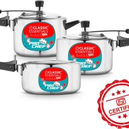 Prochef Aluminium Inner Lid Pressure Cooker Combo Gas Stove Compatible 2 L, 3 L, 5 L Pressure Cooker-18