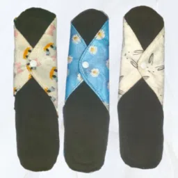 Reusable Washable Cotton Menstrual Cloth Pad (Pack of 3 ) ( XXL) Sanitary Pad-17