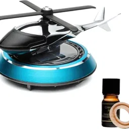 ® Solar Car Rotating Helicopter Design Energy Aromatherapy Car Freshener Diffuser-16