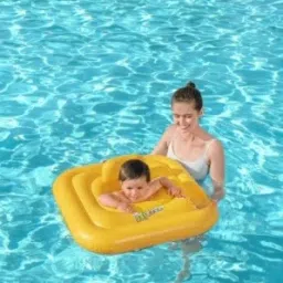 inflatable (IND*94) Seat for swimming 76cm swimming pools Yellow With Free Pump Inflatable Swimming Safety Tube-20