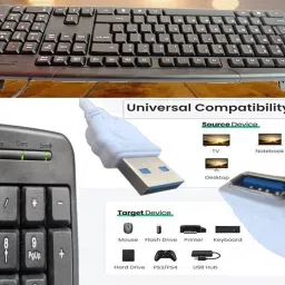 ANJO Keyboard-Wireless Mouse-Pad-2.0 Hub-3in1 Cleaner-OTG 2 in 1-Ext 1.5m-LED-Skin Combo Set image 2
