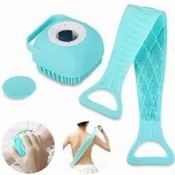 Silicon Body Brush Belt for Shower & Body Brush with Shampoo Dispenser-image-33
