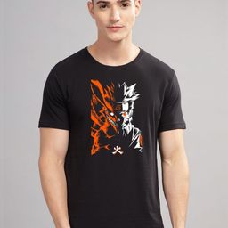 ADRO Men Printed Raw Edge T-shirt-image-76