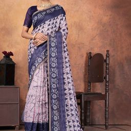 STAVA CREATION Pure Cotton Zari Chanderi Saree-picture-58