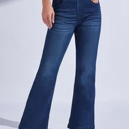 Miss Chase Isola Segreta Women Bootcut High-Rise Light Fade Stretchable Jeans-picture-27
