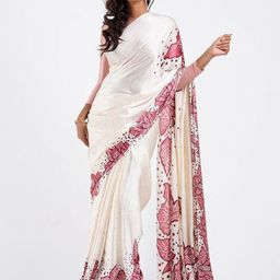 ASISA Printed Satin Saree-49