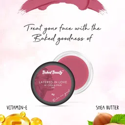Baked Beauty Beetroot Lip & Cheek Tint Lipstick With Vitamin E- 8g - Layered In Love image 2