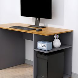 HEXA RED Grey Engineered Wood Study Table For Work From Home Students & Computer Table image 5