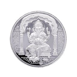 C KRISHNIAH CHETTY JEWELLERS PVT LTD 999 Pure Silver Ganesha Coin-100 g-image-68