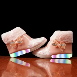 BAESD Girls Embellished LED Light Boots-30