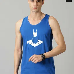 Organic Chics Pack Of 2 Avengers Printed Cotton Vests BlackAvenger-RoyalBatman_S-picture-41