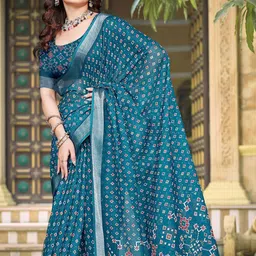 Anouk Zari Linen Blend Saree-13