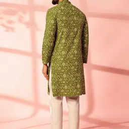 Anouk Men Floral Printed Regular Kurta with Pyjamas image 2