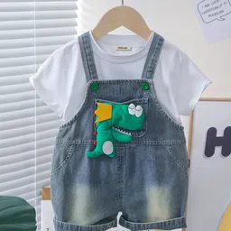 INCLUD Boys T-Shirt With Embroidered Dungaree-image-33
