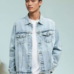 Kotty Men Spread Collar Washed Solid Denim Jacket-picture-38