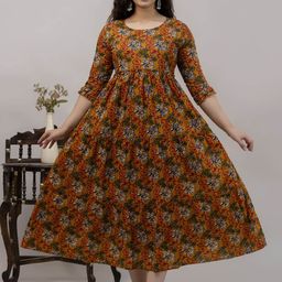 VARICOS Women Floral Printed Tiering Maternity Anarkali Kurta-image-50